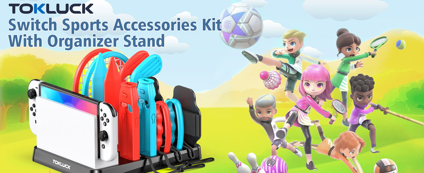 Switch Sports Accessories Kit With Organizer Stand