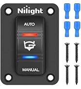Nilight Auto Manual Rocker Switch Bilge Pump Switch Panel with LED 4 Pin On Off ON SPDT switches ...