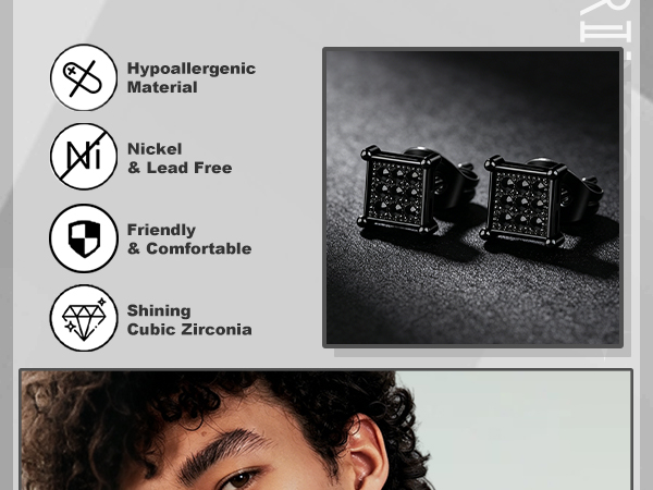 MENS EARRINGS STUDS