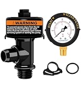 UHARBOUR Pool Filter Pressure Gauge with Air Relief Valve, Pool Pressure Gauge with Replacement f...