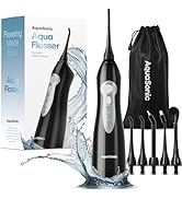 AquaSonic Aqua Flosser - Cordless Rechargeable Water Flosser for Teeth - Waterproof, Portable Ora...