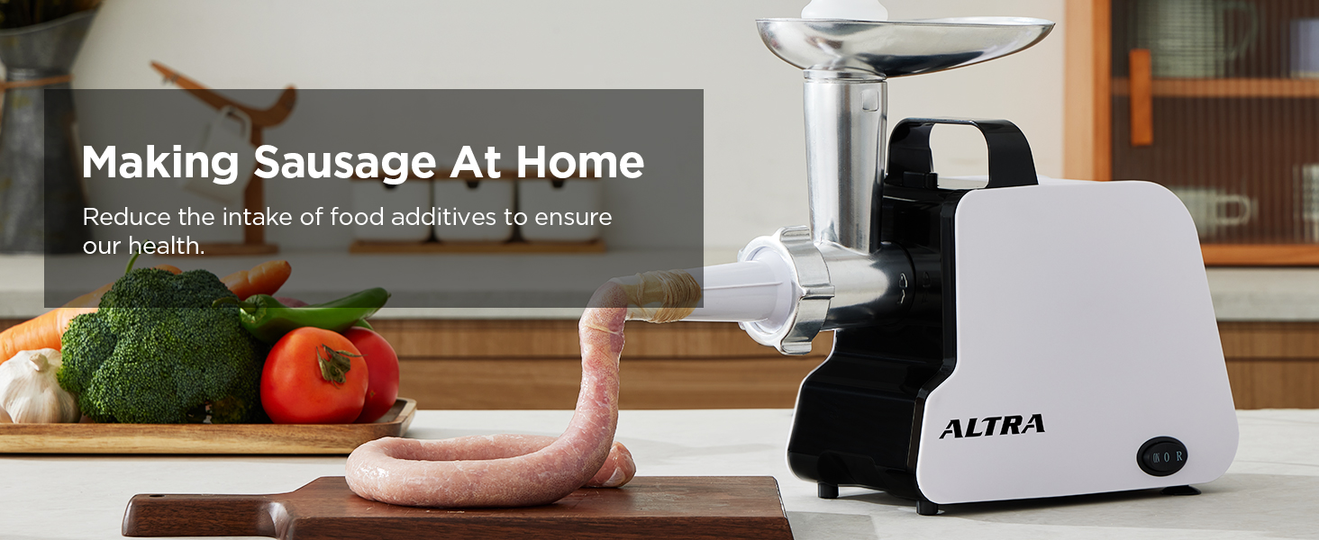 ALTRA LIFE electric meat grinder with Sausage stuff tube