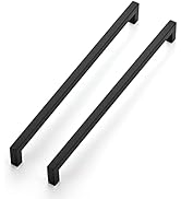 Ravinte 18 Pack 12-3/5 Inch Kitchen Square Cabinet Handles Matte Black Cabinet Pulls Black Drawer...