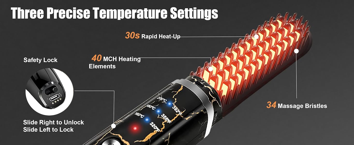 beard straightener for men cordless