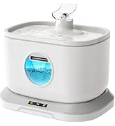 Petlipo 2.5l/84oz Cat Water Fountain, 6.5ft Radar Sensing Cordless Pet Fountain Battery Operated,...