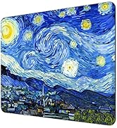 Niniubye Mouse Pad, 30% Thicker Van Gogh Theme Computer Mousepad, Anti-Slip Rubber Mouse Mat with...