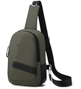 Hoedia Crossbody Sling Bag for Men Women, Shoulder Cross Body Bag EDC Fanny Back Pack with Reflec...