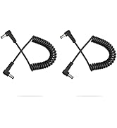 GINTOOYUN DC Power Extension Cable DC 5.5MM x 2.5MM 90 Degree Male to Male Plug Cable Right Angle...