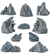 Warmtree 10 Pcs Simulation Rockery Diorama Rocks Stone for Diorama Supplies Miniature Terrain Fai...
