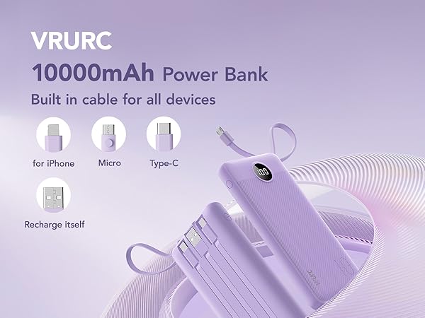 power bank with cables