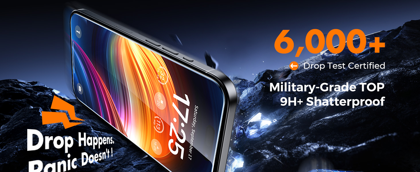 Screen Protector for iPhone 14 Pro Double Shatterproof Tempered Glass