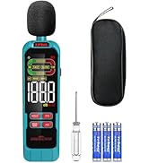 Kiprim NM01 Decibel Meter DB Meter Sound Level Reader with A/C Weighting, Data Hold, and Backlit ...