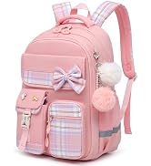 Alrisg School Backpack for Girls Kids Bookbag for Elementary Middle School Casual Travel Daypack ...