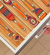 Totally Bamboo Utensil Drawer Organizer with Baltique Utensils