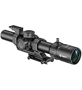 PINTY FFP LPVO Rifle Scope 1-6x/1-8x/1-10x with Red &amp; Green Illuminated Reticle, Self-Locking Tur...