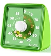 Secura 60-Minute Visual Countdown Timer for Kids &amp; Classroom, Pomodoro Time Management Tool (Gree...