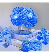 VIPMOON Valentine's Day LED Rose Flower String Lights, 6.6ft Light Up Romantic Rose Light, 20 LED...