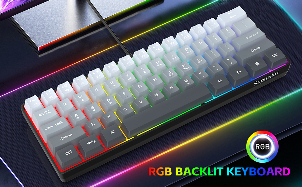 60% gaming keyboard rgb