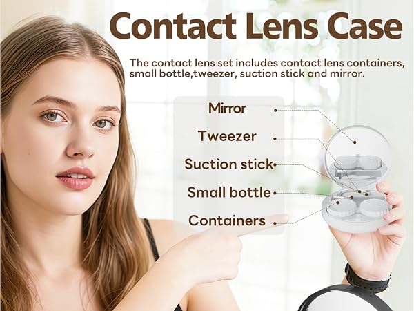 contact lens case, travel contact case, cute contact lens case