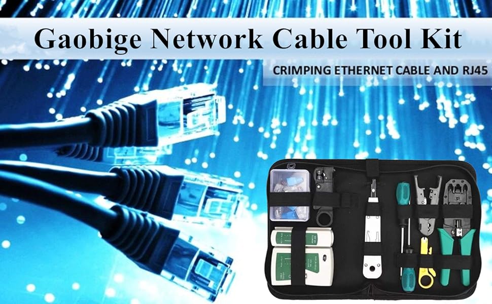 Gaogibe Network Repair Cable Tool Kit for rj45 Cat5 Cat5e Cat6 Connectors