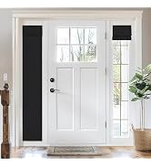 Vatge Blackout Door Curtains - Sidelight Window Curtain Privacy Thermal Insulated Small Window Co...