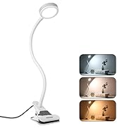 EYOCEAN Desk lamp, LED Reading Light, Dimmable Clamp Lamp for Bed Headboard, Bedroom, Office, 3 M...