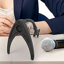 Universal Adjustable Desktop Microphone Stand;Tabletop Mic Holder Low Profile Mic Stand; w/Flexible 