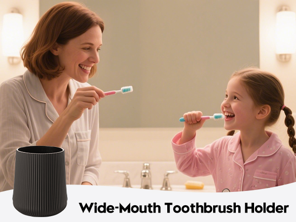 Wide-Mouth Toothbrush Holder