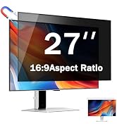 27 Inch Magnetic Computer Privacy Screen for 16:9 Widescreen Monitor, Removable Privacy Screen An...