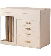 GUKA Jewelry Box Organizer with Mirror, 5-Layer Jewelry case with 4 Drawers for Necklaces, Bracel...
