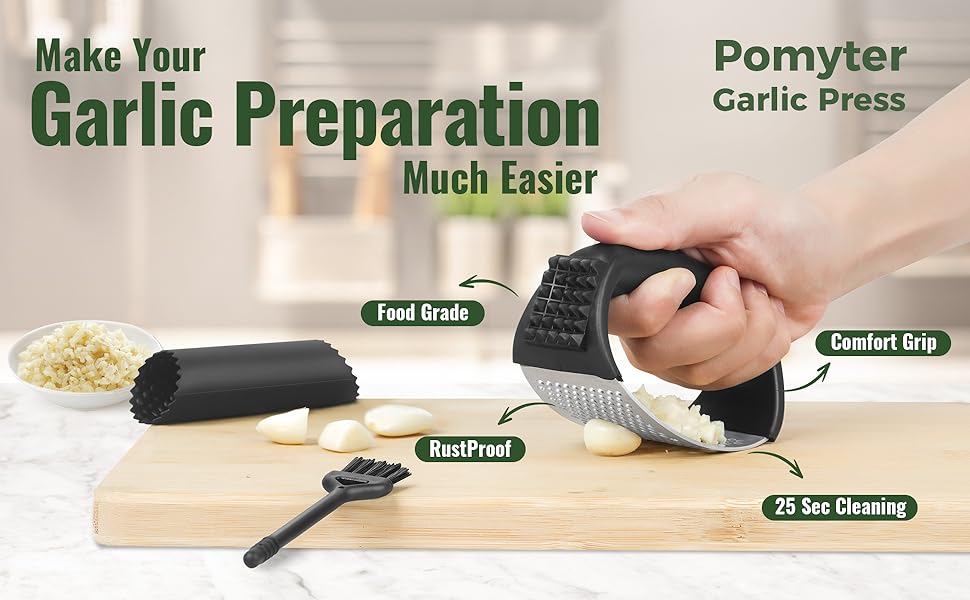 A brief introduction to garlic press with brand name pomyter