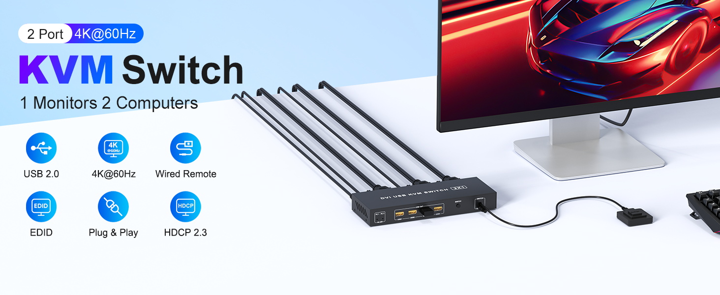 kvm switch 1 monitors 2 computers