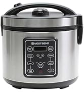 West Bend Rice &amp; Grain Multi Cooker Programmable with 9 Preset Functions, Features Delay Start an...