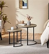 Yaheetech Nesting Coffee Table Set of 2, Nesting Table, Rustic Stacking Side Tables, Nesting End ...