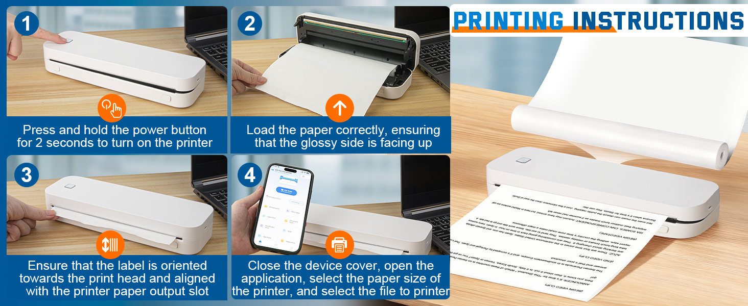 Thermal Printer Paper 8.5&amp;#39;&amp;#39;x11&amp;#39;&amp;#39; US Letter Size, 8 Rolls BPA free Quick-Dry Thermal Printer Pape