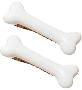 2Pcs White Dog Bone Hair Clips Hairpins Barrette,Punk Personality Women Lovely Hair Band Decorati...