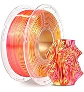 SUNLU Silk Dual Color Pla Filament, Silk PLA 3D Printer Filament 1.75mm, Shiny Silk Texture, Dime...