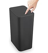 TrashAid Bathroom Trash Can with Lid, 2.6 Gallon / 10 Liter Small Garbage Can with Press Top Lid,...