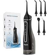 Goopick Water Flosser, 300ML Large Tank IPX7 Waterproof, 4 Modes Cordless Portable Oral Irrigator...
