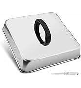 Leonyo 8.2 Inch Square Cheese Melting Dome, Heavy Duty Square Steaming Basting Cover Lid, Stainle...