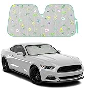 BDK Pastel Flowers Windshield Sun Shade, Car Sun Shade with Premium Double Bubble Design, Printed...