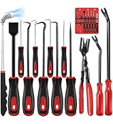 Doaho 13 Pcs Automotive Pick Set and Hook Tool Kit with Auto Gasket Scraper Clip Removal Plier Ri...