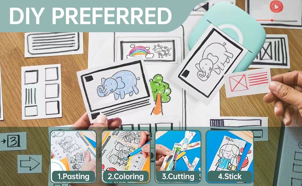 Mini sticker printer