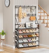 shoe rack with hooks