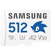 Samsung PRO Plus Sonic The Hedgehog + Adapter microSDXC 512GB Memory Card, Up-to 180 MB/s, UHS-I,...