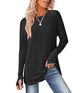 GKBK Womens Long Sleeve Tops Crew Neck T Shirts for Women Tunic Tops with Thumb Holes Fall Outfit...