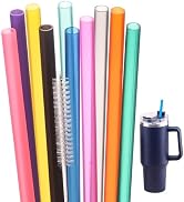 Dakoufish 12 Inch 10 Color Replacement Reusable Drinking Straw for Stanley 40 oz 30 oz 24 oz Tumb...