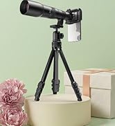 MIAO LAB 50X HD Ultra Telephoto Lens for iPhone and Most Smartphone, with Tripod &amp; Universal Phon...