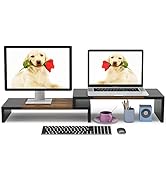 WESTREE Dual Monitor Stand - Monitor Stand Riser - 2 Shelf Computer Monitor Stand with Adjustable...