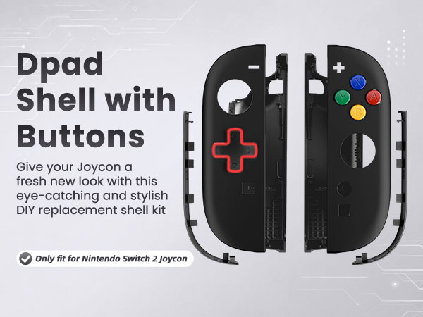Shell (D-Pad Version) with Buttons for Joycon 2